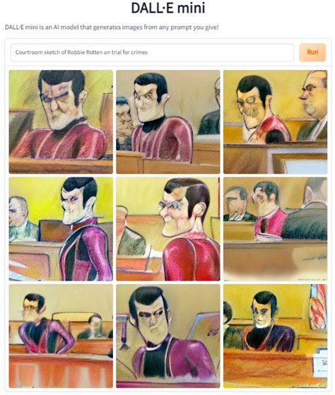 Robbies On Trial For Crimes Dall E Mini Craiyon Know Your Meme