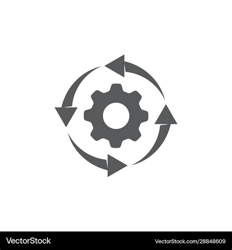 Process Icon On White Background Royalty Free Vector Image