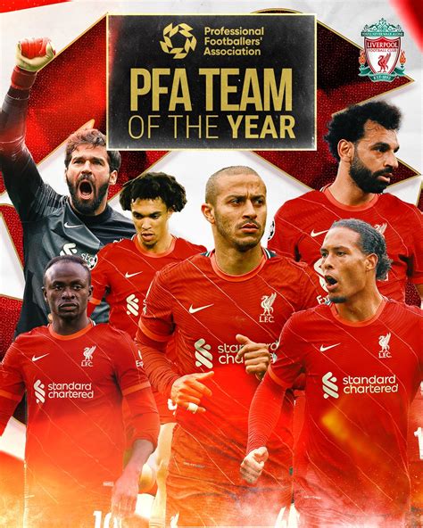 Liverpool Fc On Twitter Six Of Our Players Have Made The Pfa Premier