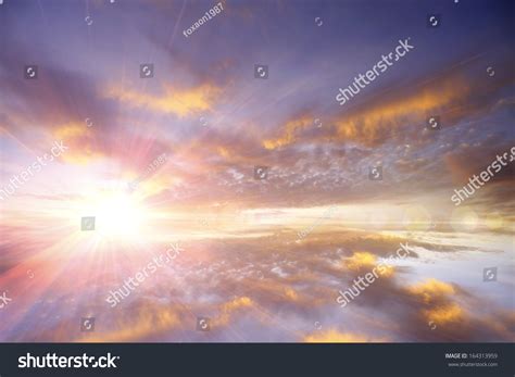 Sunset Sunrise Clouds Light Rays Other Stock Photo 164313959 Shutterstock