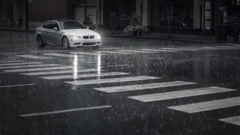 Bmw M3 Rain Street Hd Wallpaper Cars Wallpaper Better