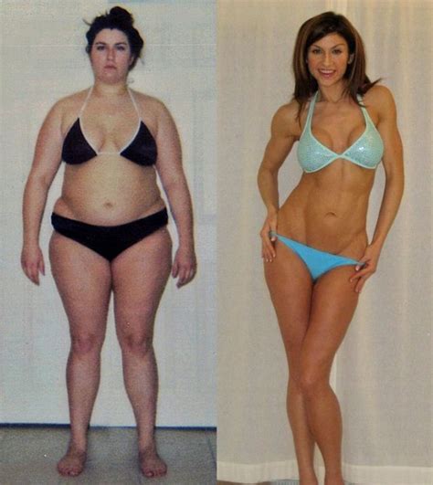 Female Weight Loss Before And Afters Ending In Ripped Pack Abs TrimmedandToned