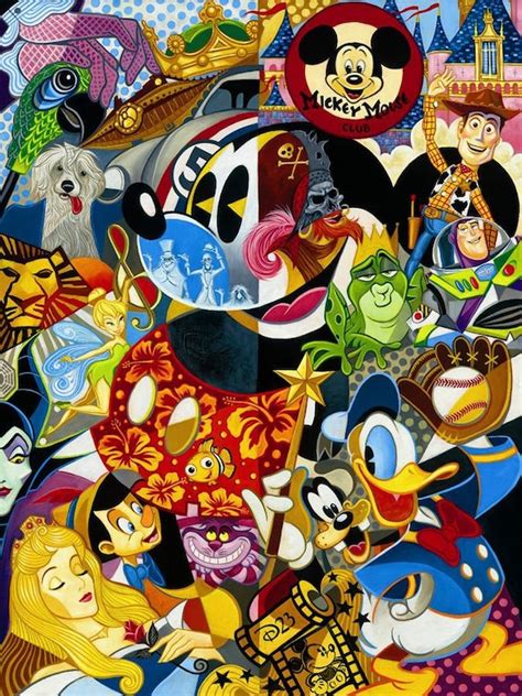 Mickey Mouse Collage Of All Disneys Characters By Hkarttrading