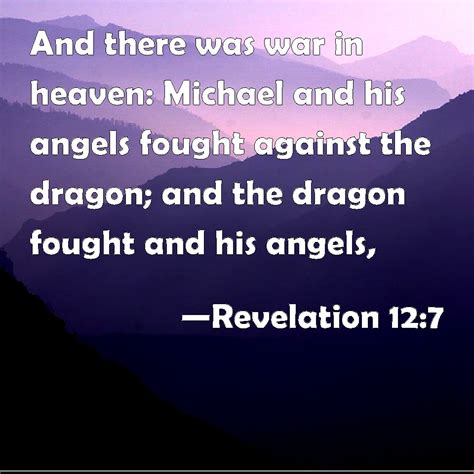 Revelation 127 And There Was War In Heaven Michael And His Angels