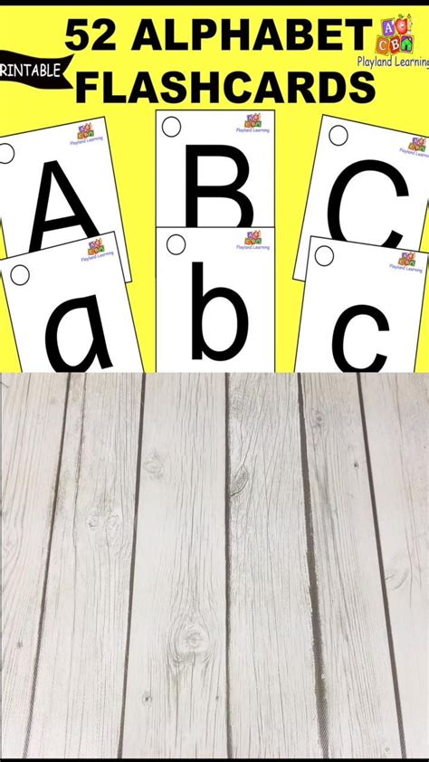 Alphabet Flashcards Uppercase And Lowercase Instant Download Etsy