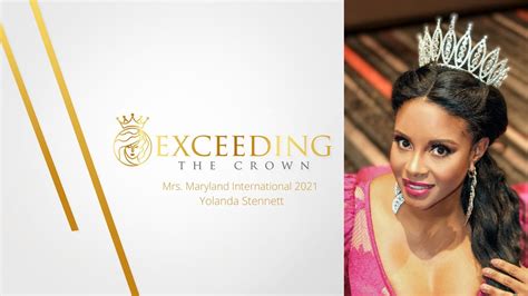 Mrs Maryland International 2021 Yolanda Stennett Youtube
