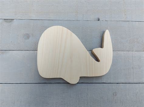 Wooden Whale Plaque Unfinished Etsy