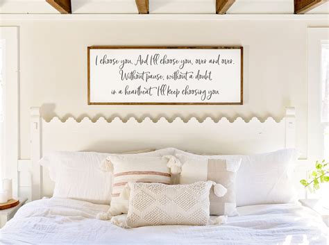 Bedroom Wall Decor Id Choose You Sign Master Bedroom Sign Etsy