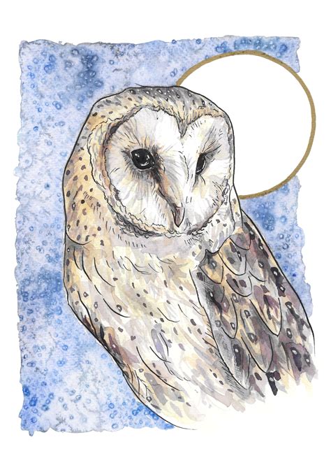 Barn Owl Art Print Barn Owl Art Owl Art Print Art Prints