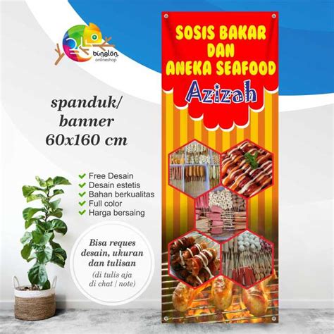 X Spanduk Banner Sosis Bakar Aneka Seafood Lazada Indonesia