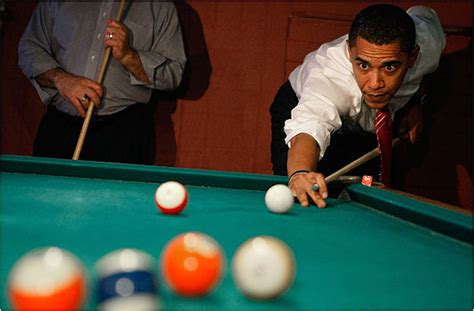 Obama Cues Up To Play Pool The New York Times