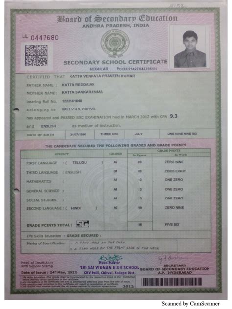 10th Certificate Pdf