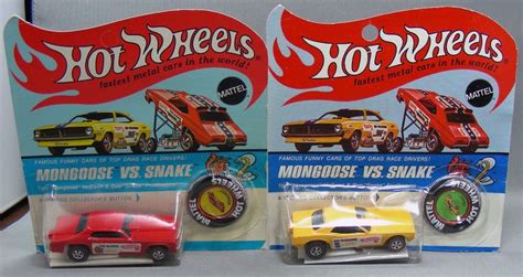 1970 Hot Wheels Mongoose And Snake Drag Race Set Hot Wheels Hot