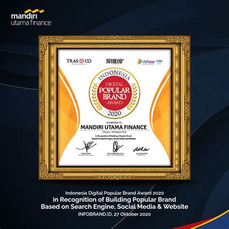 Pt salim ivomas pratama tbk (idx: Mandiri Utama Finance Raih Penghargaan: Indonesia Digital Popular Brand Award 2020 | Mandiri ...