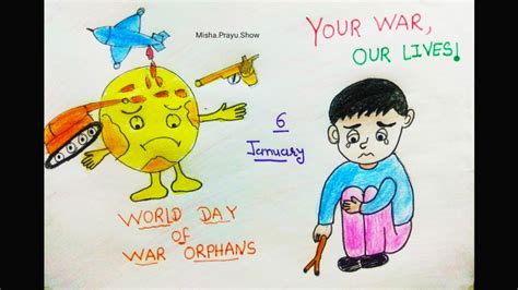 World Orphans Day Drawing How To Draw World Day Of War Orphans 2021