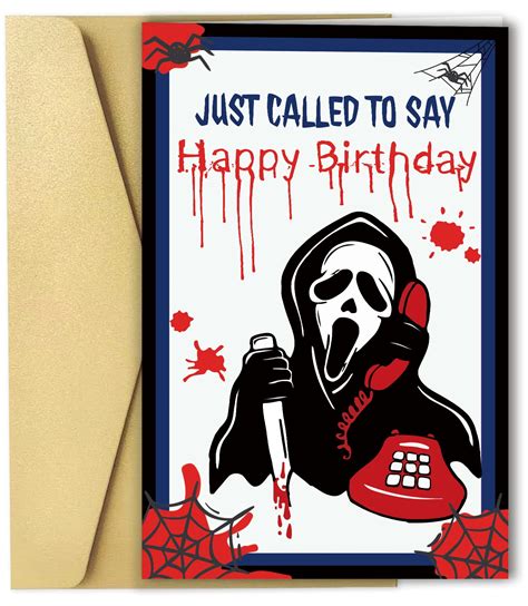 Buy Horror Movie Birthday Card Halloween Birthday Card Happy Birthday