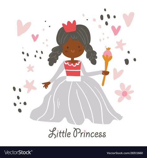 Beautiful African American Princess Royalty Free Vector