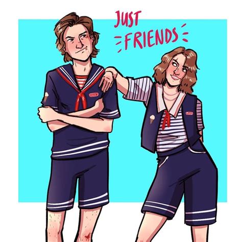 Legend has it that if you whisper damn, i want a dad to a baseball bat three times, steve harrington will appear and protect you. Stranger Things Steve and Robin by theo, teddyblk_, Scoops Ahoy Ice Cream, Joe Keery, Maya Hawke ...