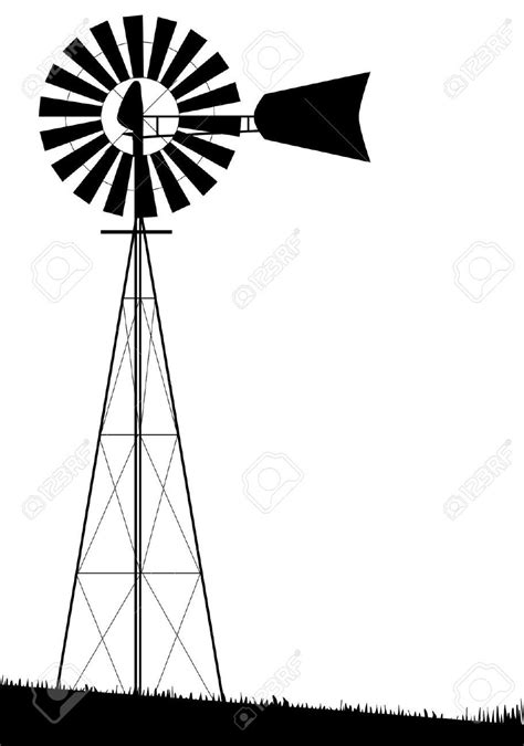 Windmill Line Drawing Free Download On Clipartmag