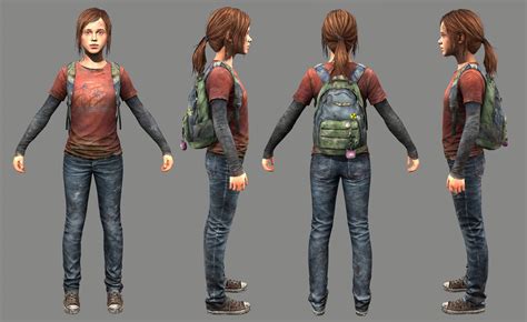 Awesome The Last Of Us Ellie D Model Free Mockup Images