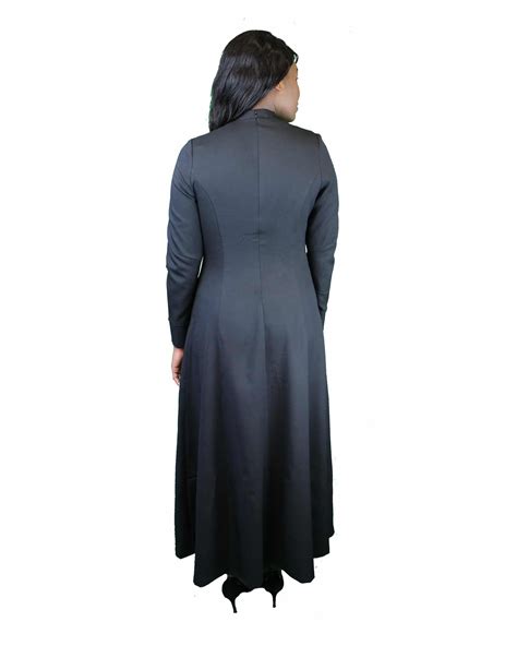 ladies cassock robes style full length clergy dress in black dresses clergy women dress backs