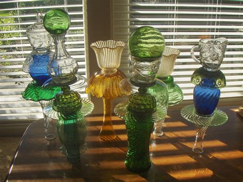 Betsys Herb Garden More Yard Art Glass Totems Contd