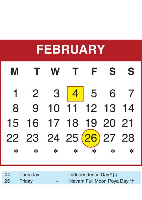 Sri Lanka Calendar 2021 February Creations Arena