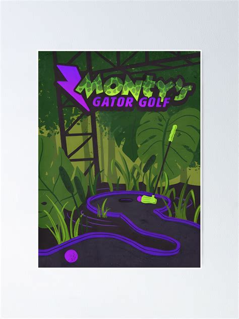Fnaf Montys Gator Golf Poster For Sale By Momen Redbubble