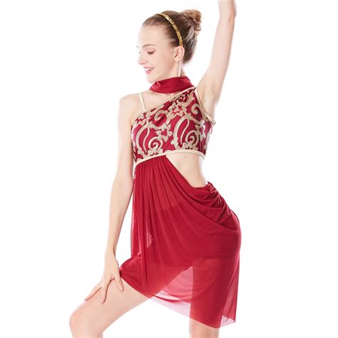 Buy Gymnastics Dresses Lyrical Dance Costumes Stage Performance Costumes Sexy