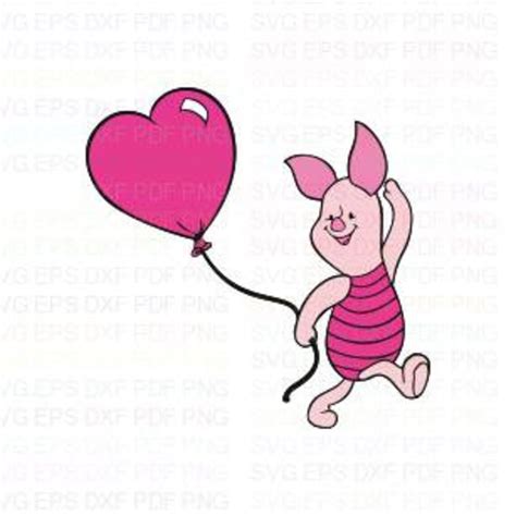 Piglet Balloon Winnie The Pooh Svg Dxf Eps Pdf Png Cricut | Etsy