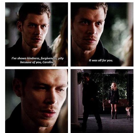 oh klaus the vampire diaries quote love this scene between klaus and caroline tvd quote