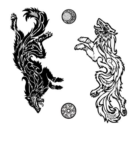 Viking Tribal Tattoos Fenrir Norse Wolf Tattoo Clip Art Library