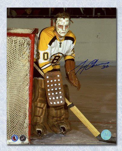 Gerry Cheevers Boston Bruins Autographed Signed Rare Early Goalie 8x10
