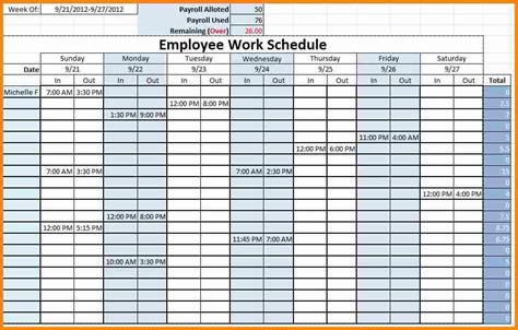 Monthly Task Calendar Template Monthly Employee Schedule Template