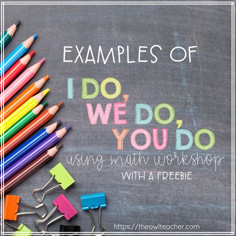 Examples Of I Do We Do You Do The Owl Teacher