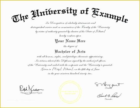 Free University Diploma Templates Of Fake College Diploma Quality Ideas