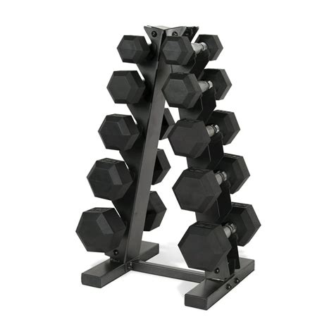 Fuel Pureformance By Cap 150 Lb Rubber Hex Dumbbell Weight Set With