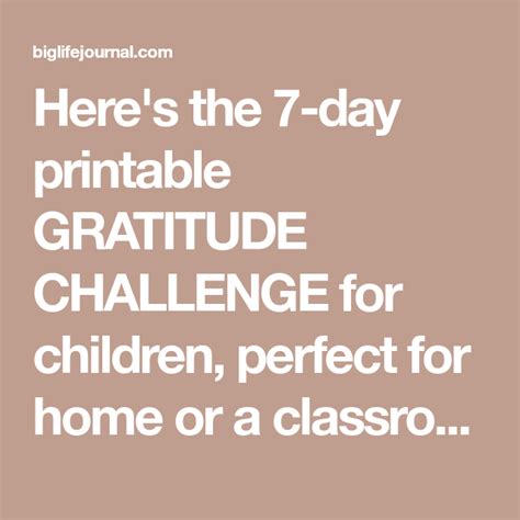 How To Teach Children To Be Grateful 7 Day Gratitude Challenge