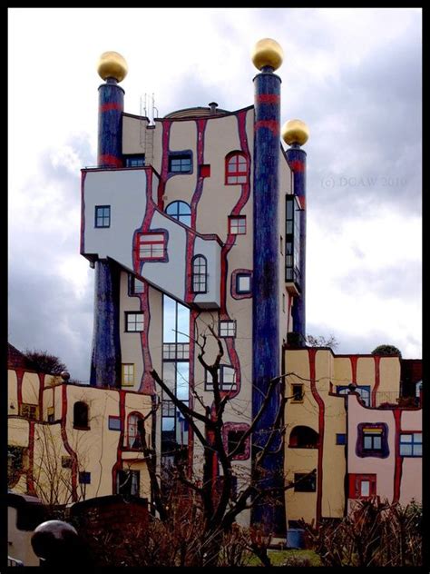 Hundertwasser House In Plochingen Germany The Center Building Is