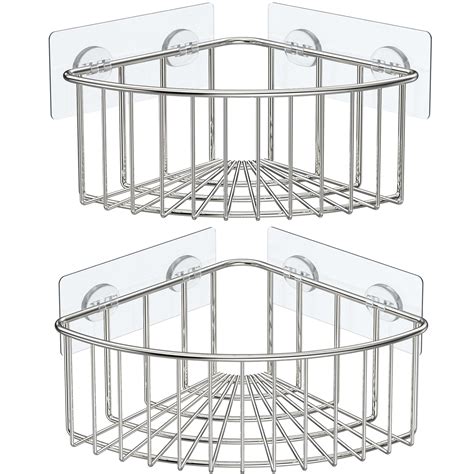Buy Smartake 2 Pack Corner Shower Caddy Deep Basket Design Sus304 Stainless Steel Wall Ed