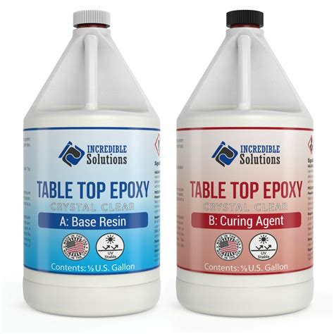 Clear Epoxy Resin Coating Wood Tabletop Crystal Clear Sealant Varnish 1