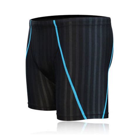 Striped Quick Drying Swimwear Men Swimming Shorts Trunks Professional