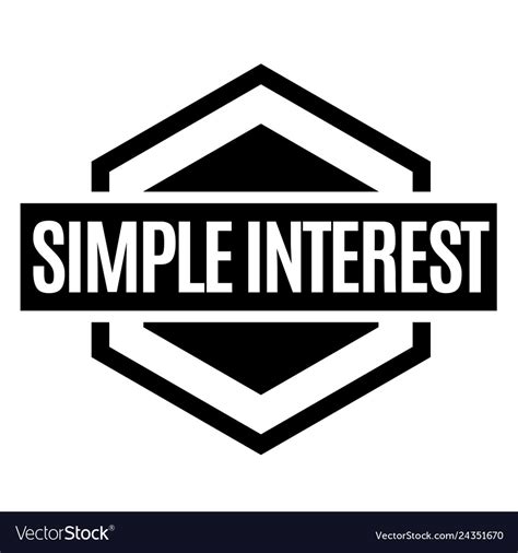 Simple Interest Stamp Royalty Free Vector Image