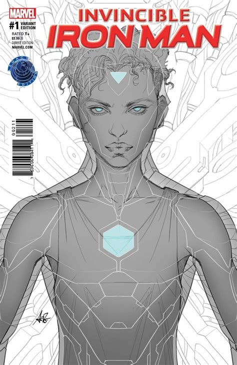 2017 Invincible Iron Man 1 Artgerm Inked Line Art Legacy Comics