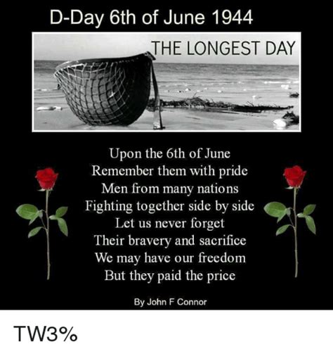 D Day 6th Of June 1944 The Longest Day Upon The 6th Of June Remember