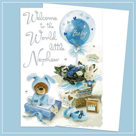 Welcome To The World Little Nephew Baby Card