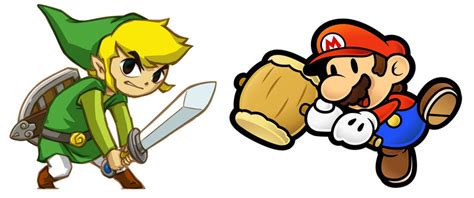 Toon Link And Paper Mario By 3d4d On Deviantart