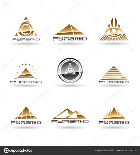 Pyramid Logo Design Elements Stock Vector Image By ©pnedesign 185768752