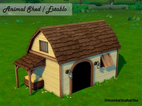 The Sims Resource Wooden Animal Shed