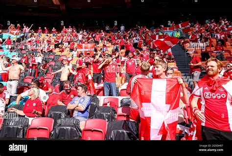 Denmark Fans Cheer Their Team During The Uefa Euro 2020 Round Of 16